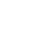 Teal circle with a white arrow pointing down to the white outline of a shopping cart