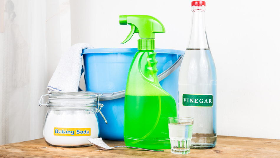 Ingredients for homemade drain cleaner: Baking soda and vinegar