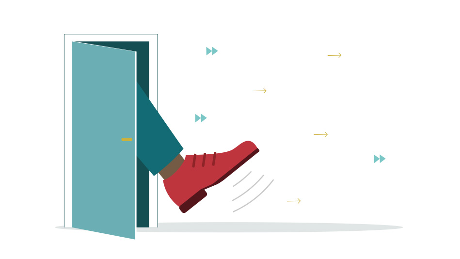 The idea of getting one's foot in the door of an organization