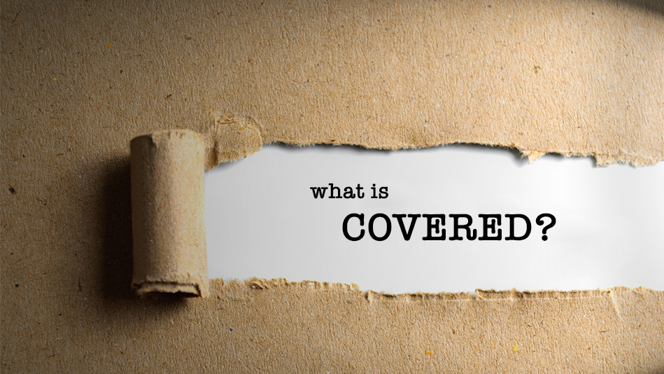 Brown paper is torn back to reveal a message: "What is covered?"